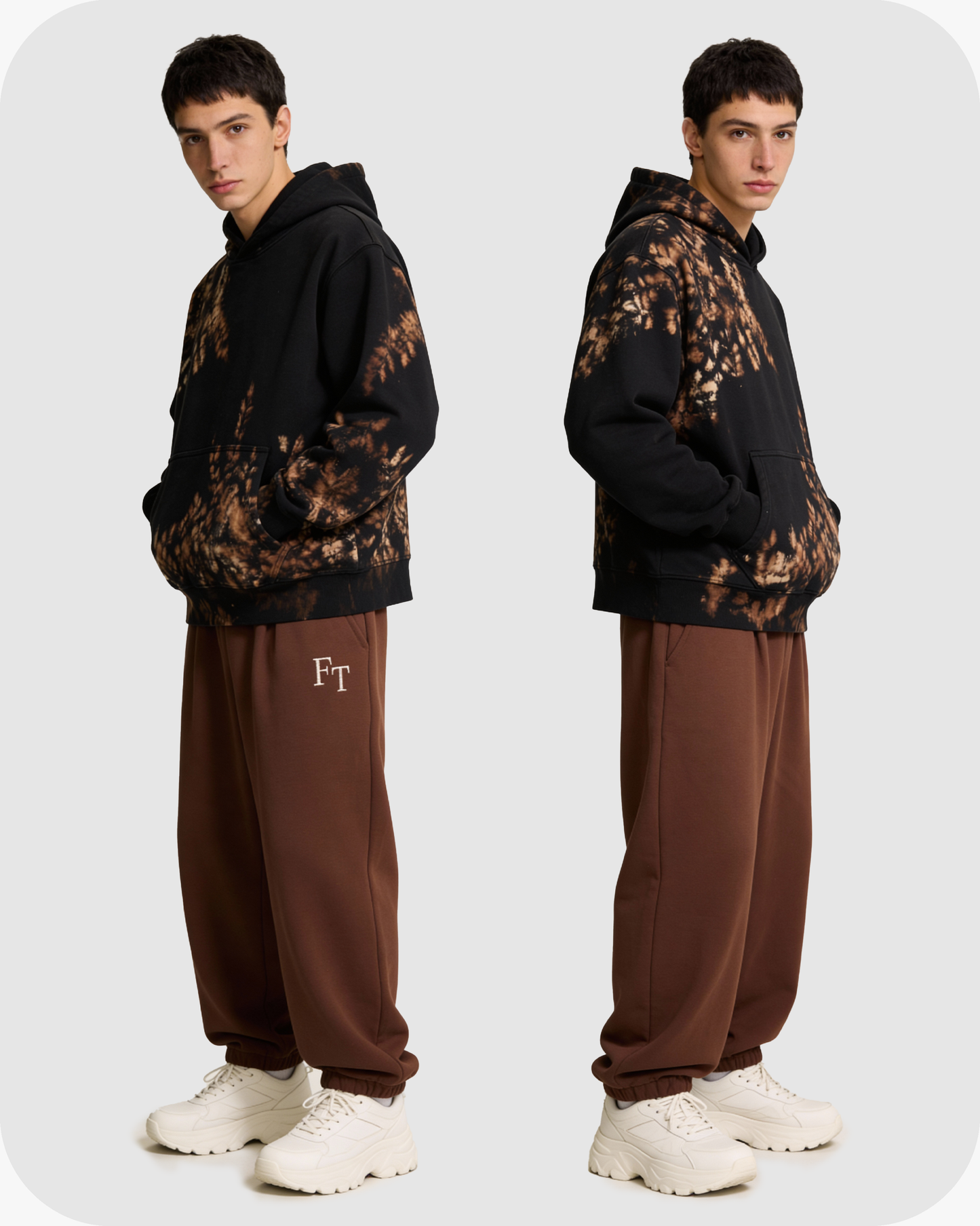 FALLING LEAVES HOODIE OVERSIZED