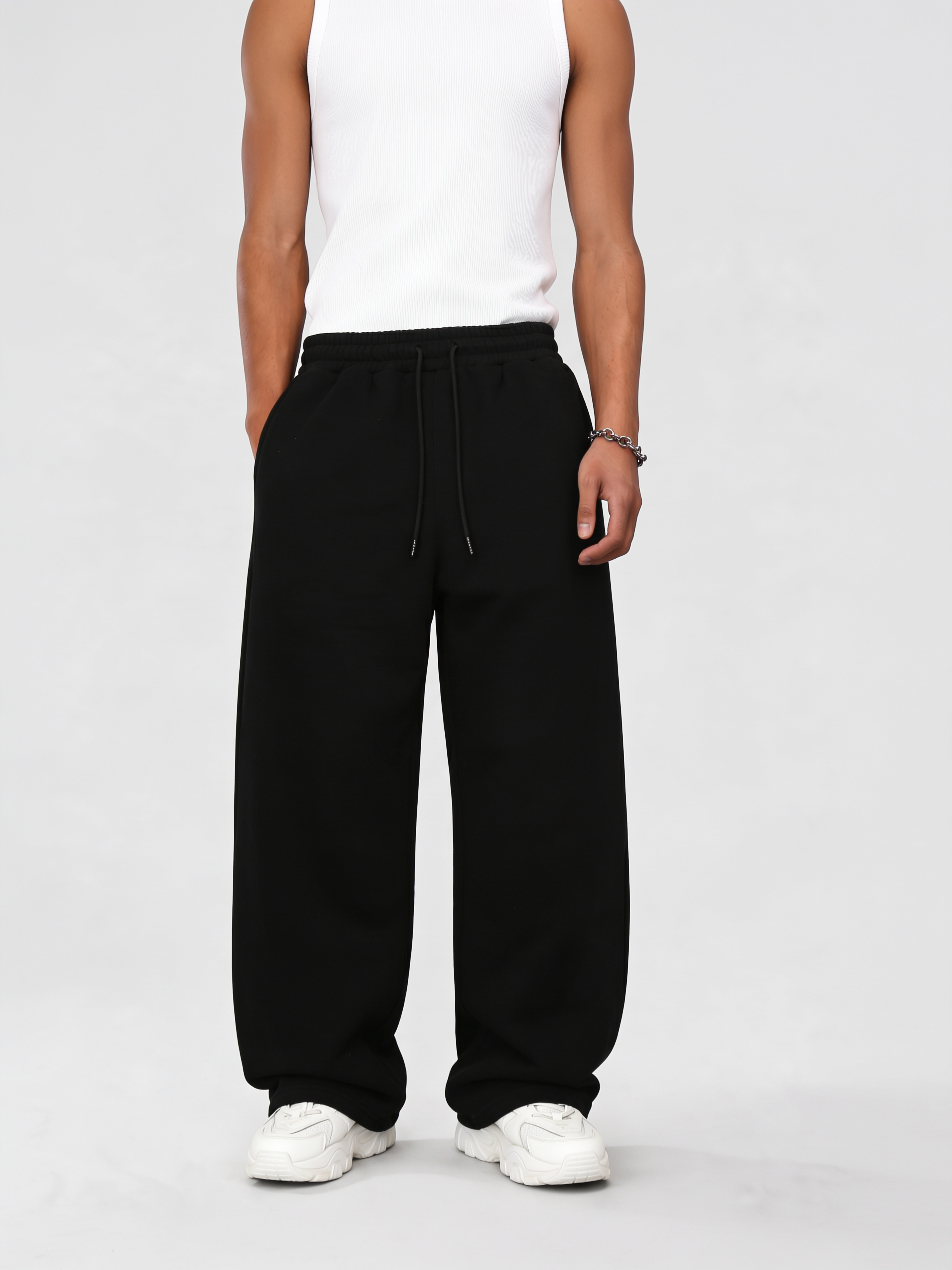 Solid Black Basic Bottoms