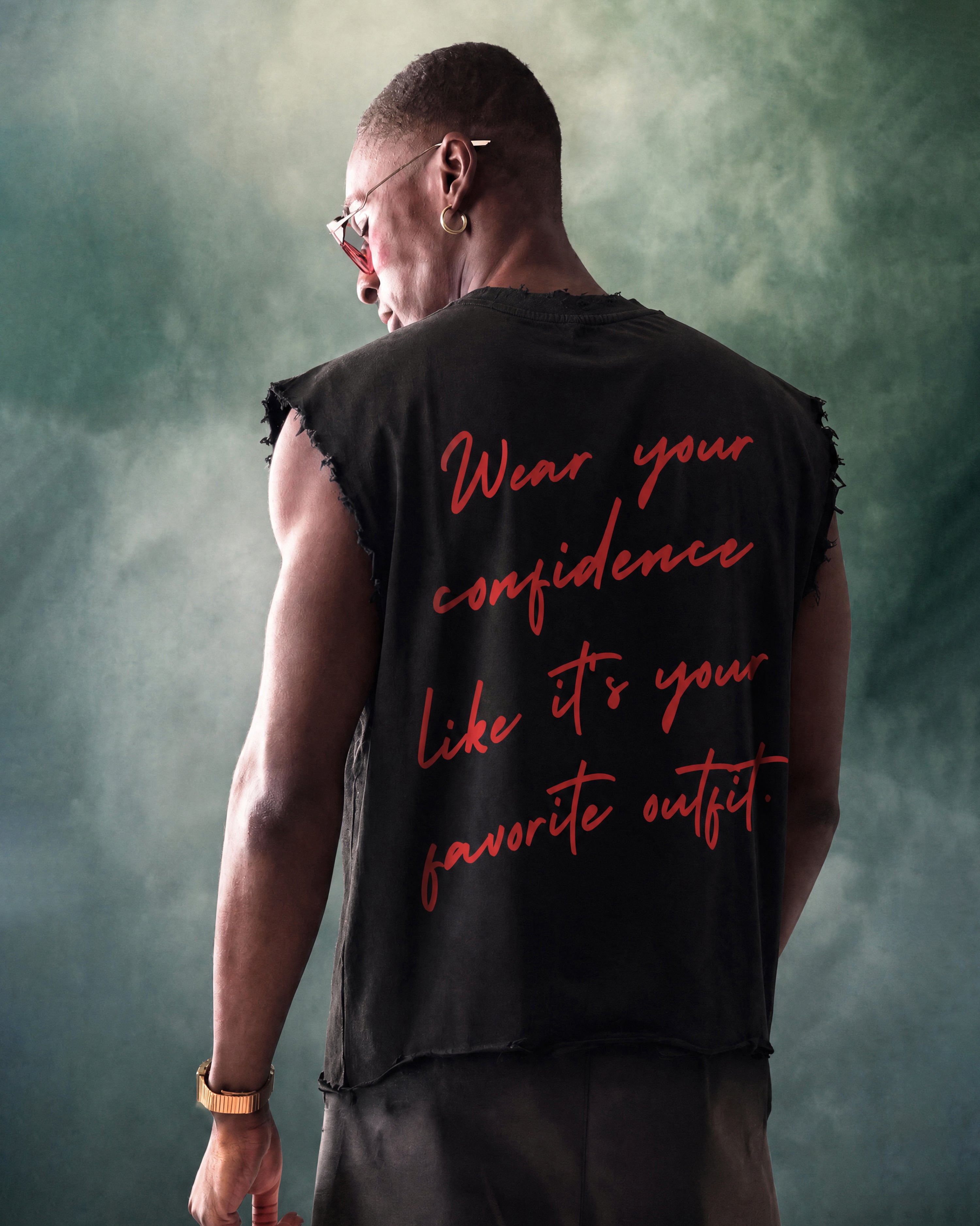 Wear Your Confidence Distressed Tank