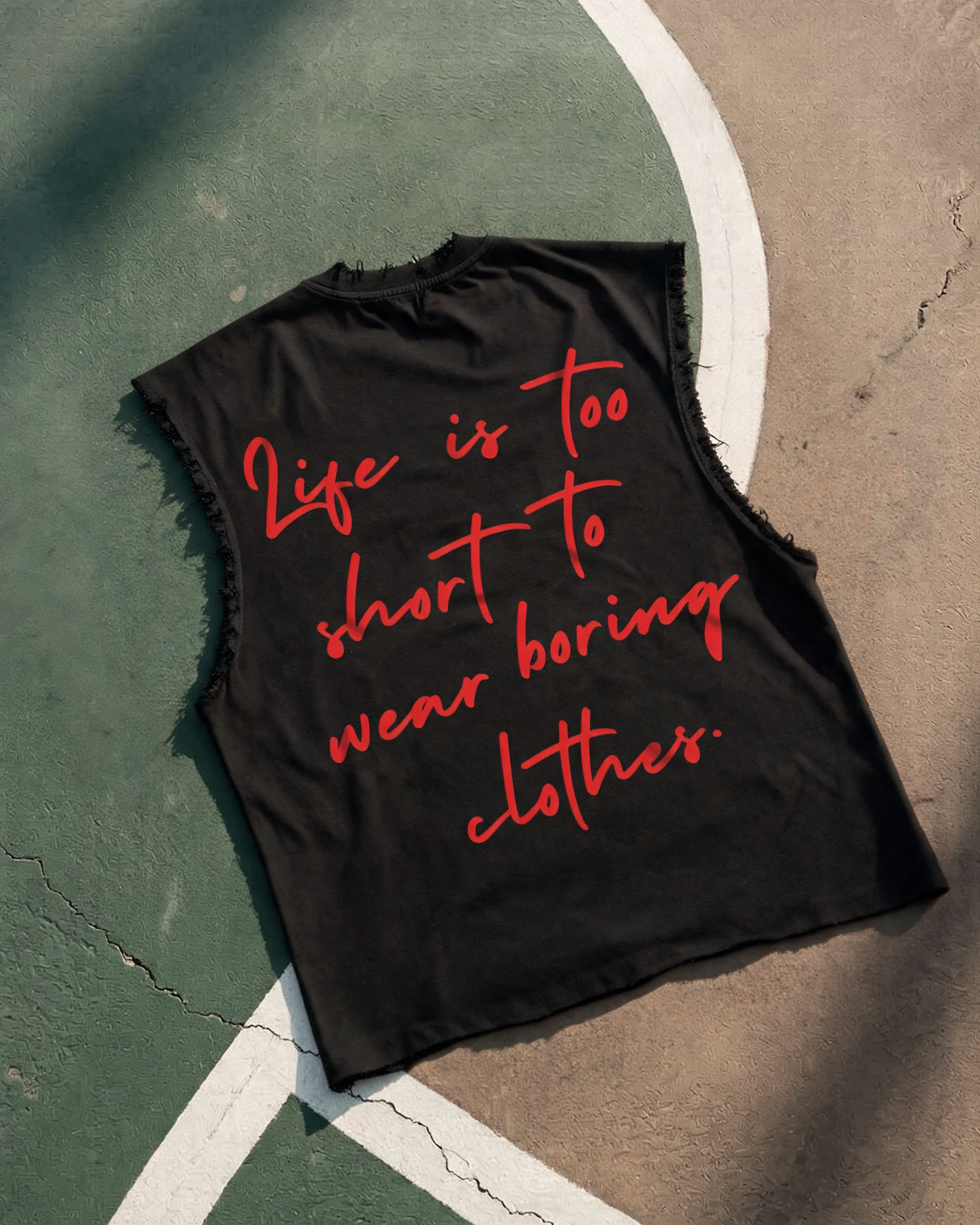 Life Is Too Short Distressed Tank