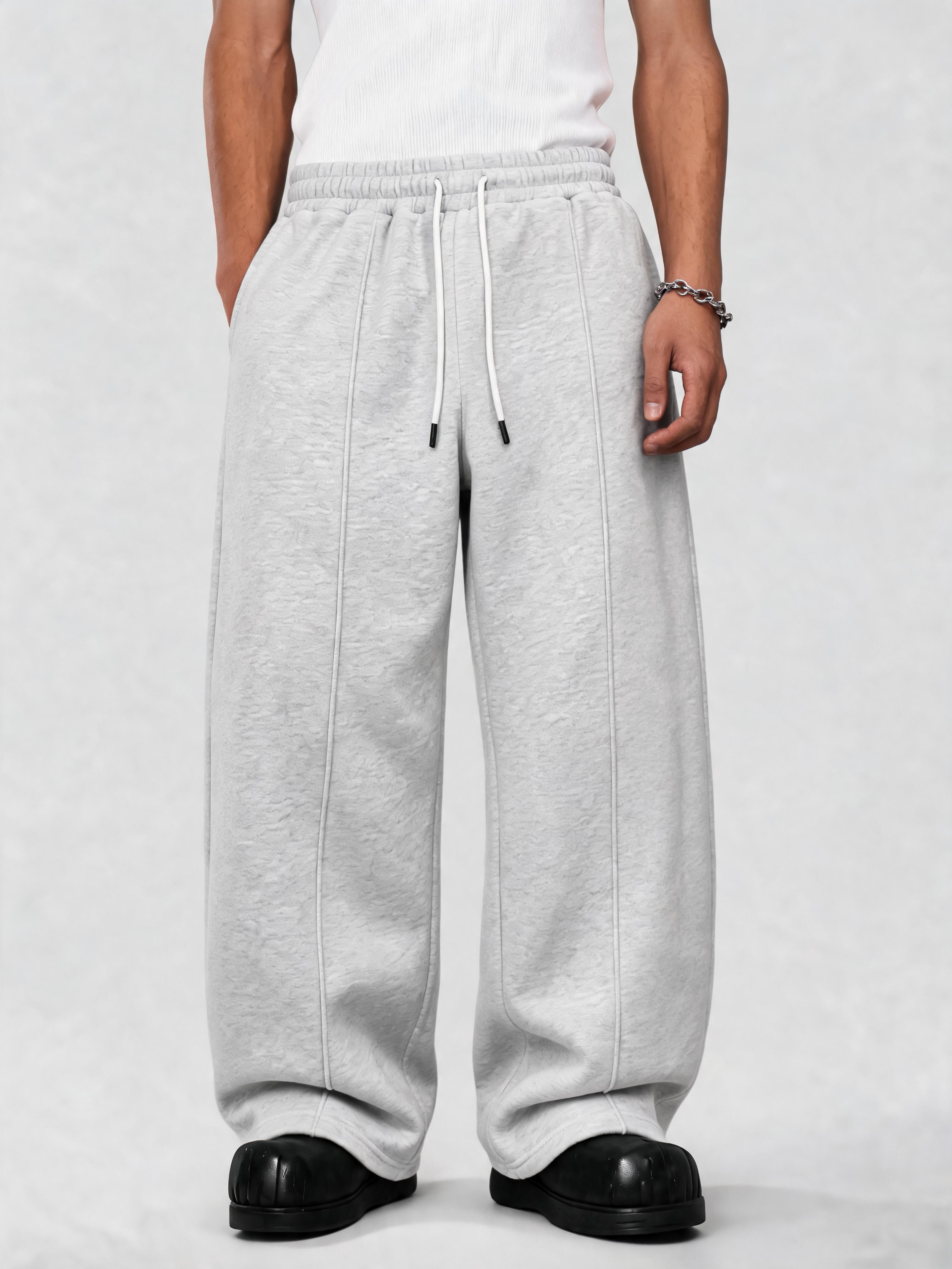 Melange Grey Basic Bottoms